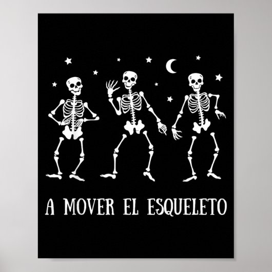 Poster A Mover El Esqueleto Drôle d'Halloween espagnol (Devant)