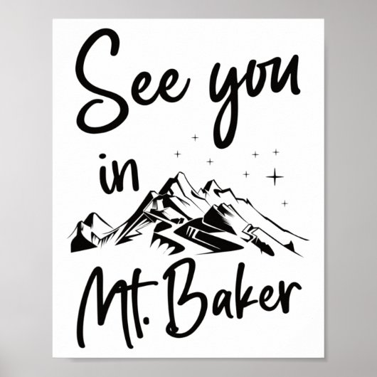 Poster À Mt Baker Usa Vacances Ski (Devant)