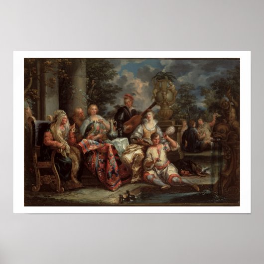 Poster A Musical Interlude on a Patio (pair with 59639) (Devant)