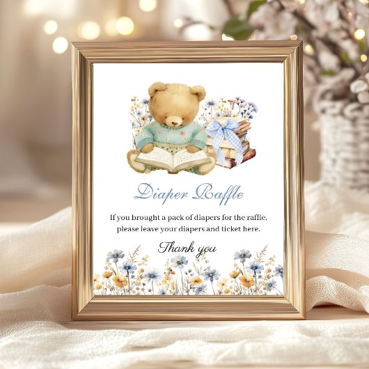 Poster A New chapter will soon Begin Books Diaper Raffle