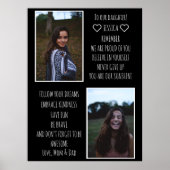 Poster À notre fille Message Photo Collage (Devant)