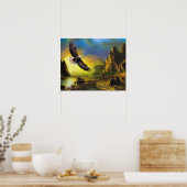 Poster A Patriotic Design with Bald Eagle Flying (Cuisine)