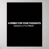 Poster A Penny For Your Thoughts - Joke  (Devant)
