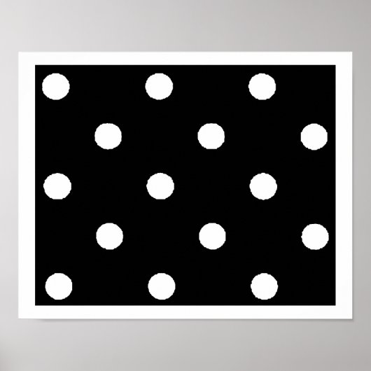 Poster à petits pois noir et blanc (Devant)