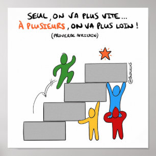 Poster "A plusieurs on va plus loin"