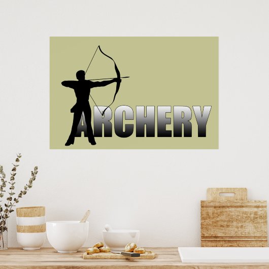 Poster A pour Archer - Tir à l'arc (Cuisine)