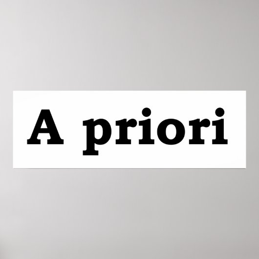 Poster A priori (Devant)