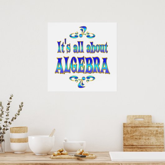 POSTER A PROPOS DE L'ALGÉBRA (Cuisine)