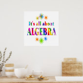 Poster À propos de l'algèbre - À partir de 11,80 $ (Cuisine)