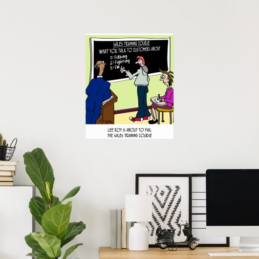 Poster À propos de quoi ne pas parler aux clients (Bureau à domicile)