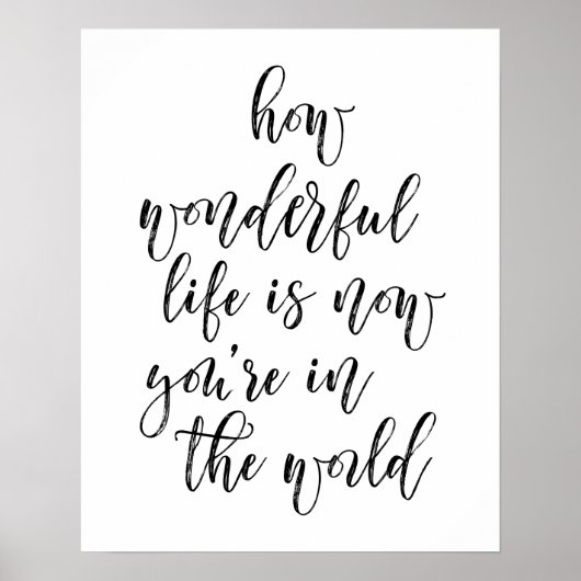 Poster À quel point la vie est merveilleuse maintenant qu (Devant)