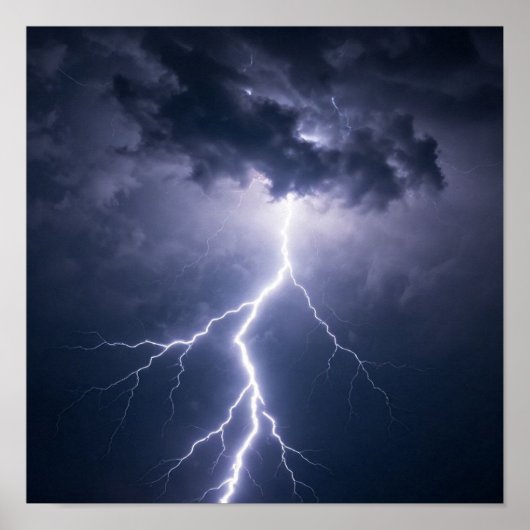 Poster A Radiant Lightning Discharge Illuminating Dark St (Devant)