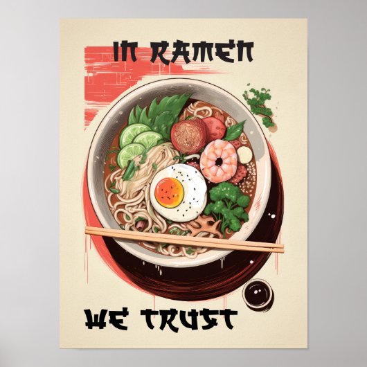 Poster À Ramen nous faisons confiance à Wall Art pour les (Devant)