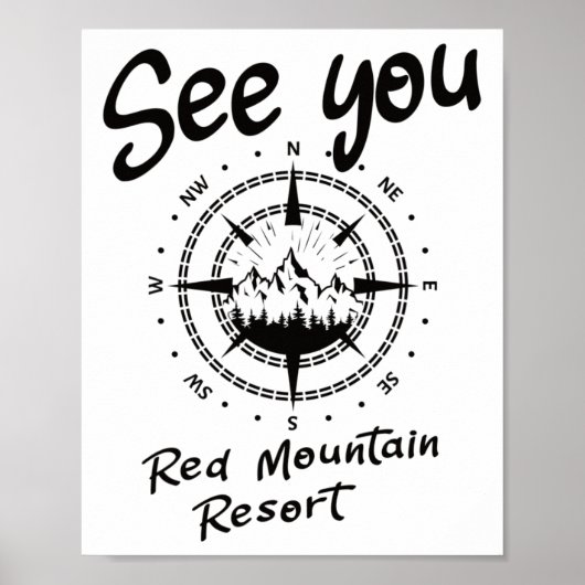 Poster À Red Mountain Resort Randonnée Vacances Ski (Devant)
