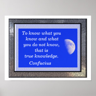 Poster À savoir - Citation Confucius - Art print