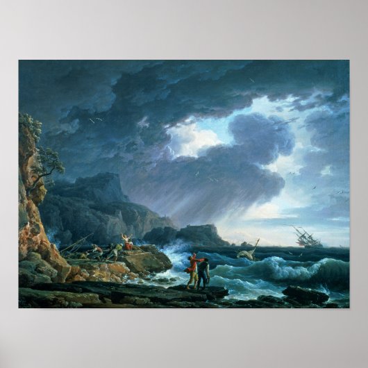 Poster A Seastorm, 1752 (Devant)