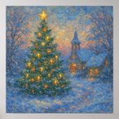 Poster A sensual Monet-style Christmas tree (Devant)