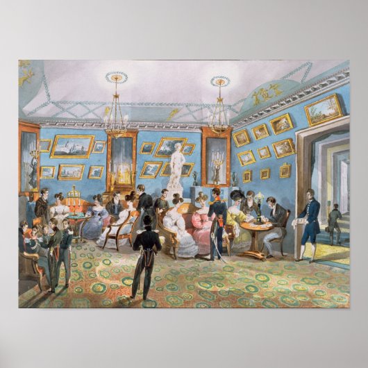 Poster A Society Drawing Room, vers 1830 (Devant)