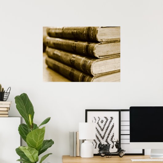 Poster A Stack of Old Books (Bureau à domicile)