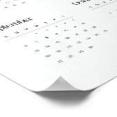 Poster A starry night sky photo 2026 white calender (Coin)