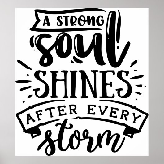 Poster A strong soul shines (Devant)