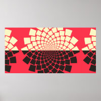 A stylized flower emerging from water, or a rising