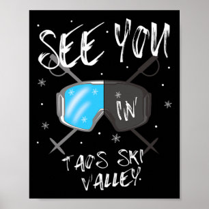 Poster À Taos Ski Valley Usa Randonnée Vacances Ski