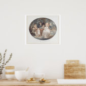 Poster A Tea Garden, colour stipple engraving after Morla (Cuisine)