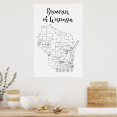 Poster à thème de la brasserie Wisconsin (Cuisine)