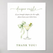 Poster A Tini One Chic Baby Shower Diaper Raffle (Devant)