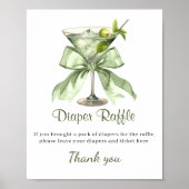 Poster A Tini One Is On the Way Martini Diaper Raffle (Devant)