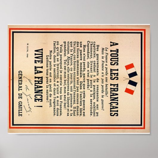 Poster "A Tous les Français" (Devant)