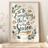 Poster À tout Il y a une saison : Ecclésiaste 3:11