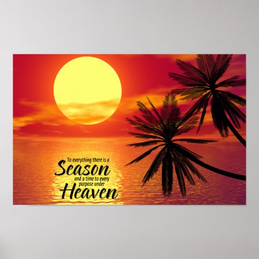 Poster À Tout Il Y A Une Saison (Ecclesiastes 3:1) (Devant)