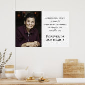 Poster À tout jamais dans nos cœurs Mémorial personnalisé (Cuisine)