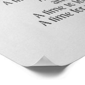 Poster À tout une saison Ecclesiastes 3 : 1-8 (Coin)