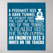Poster A Train Engineer And 3 Idiots Funny Joke  (Devant)