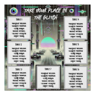 Poster 👁️ "À travers la lumière" Weirdcore Seating Chart