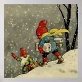 Poster "A travers la tempête de neige" par Jenny Nystrom (Devant)