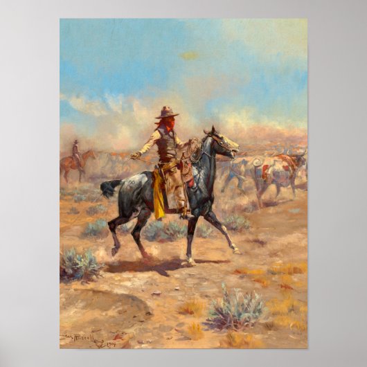 Poster A travers l'Alkali, 1904 par Charles Marion Russel (Devant)