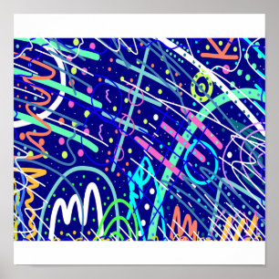 Poster À travers le ciel nocturne