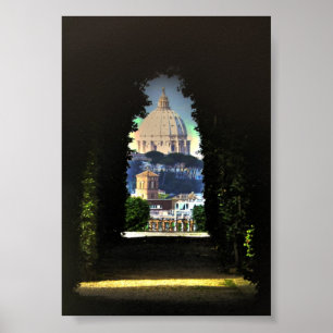 Poster À travers le trou de clé