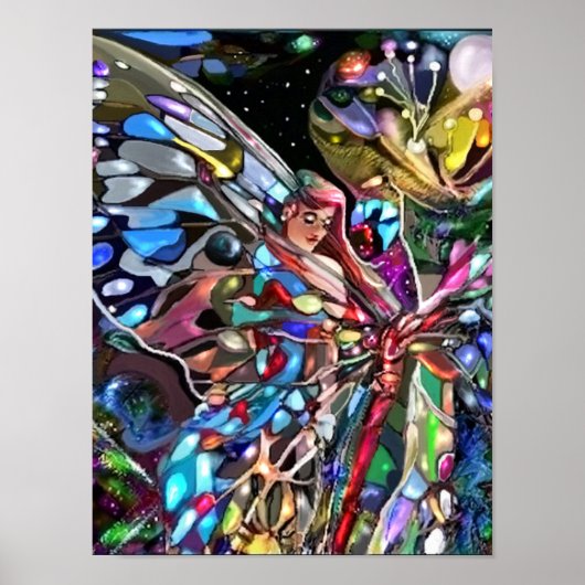 Poster À travers les ailes d'un papillon (Devant)