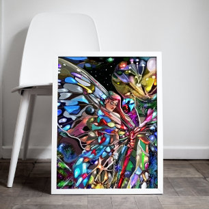 Poster À travers les ailes d'un papillon