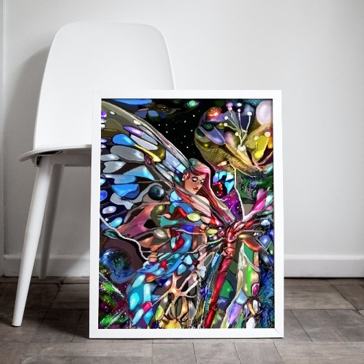 Poster À travers les ailes d'un papillon