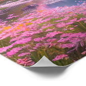 Poster À travers un champ rose (Coin)