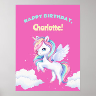 Poster à une fête d'anniversaire magique.