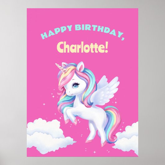 Poster à une fête d'anniversaire magique. (Devant)