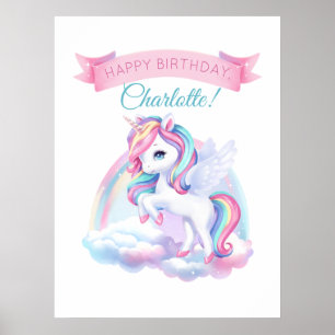 Poster à une fête d'anniversaire magique.