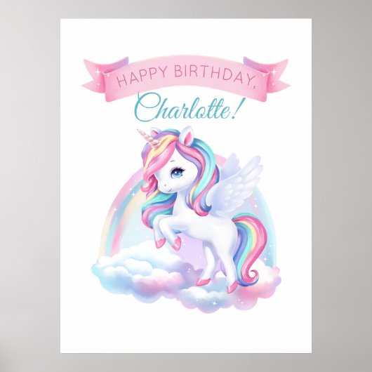 Poster à une fête d'anniversaire magique. (Devant)